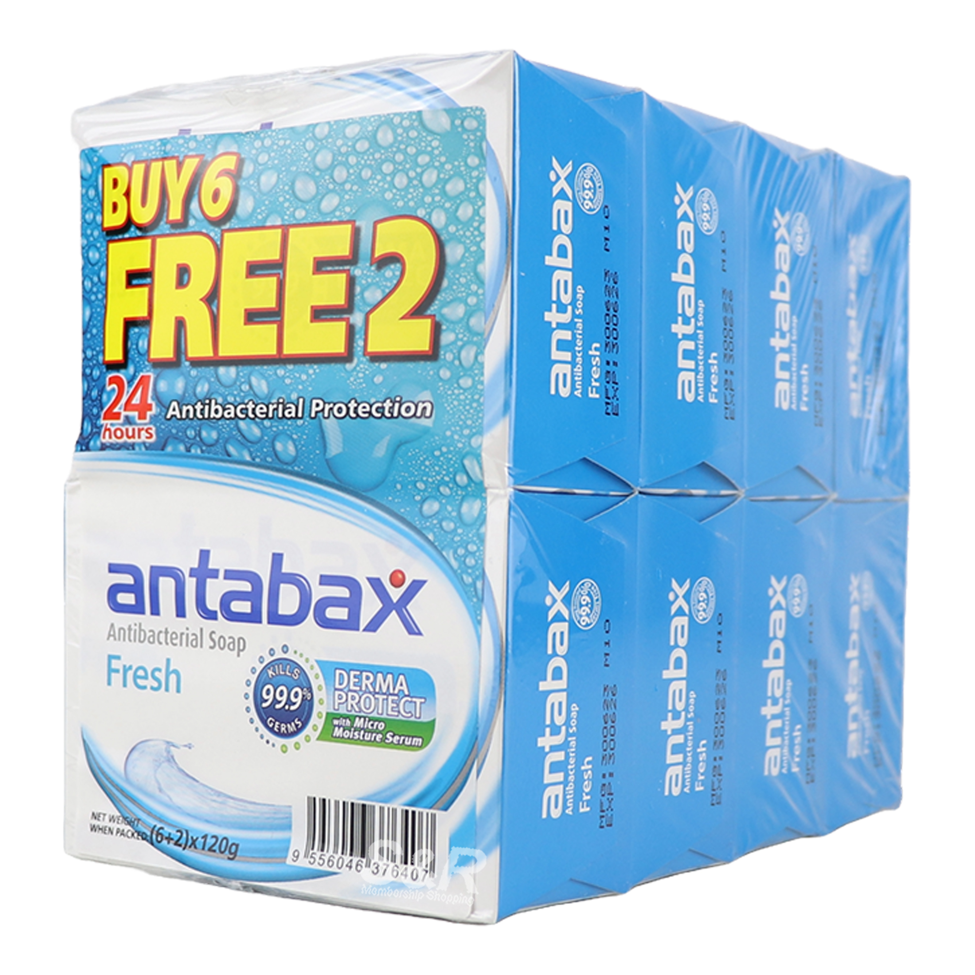 Antabax Antibacterial Fresh Derma Protect Bar Soap 8pcs